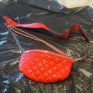 Steve Madden Red Quilted Crossbody Bag